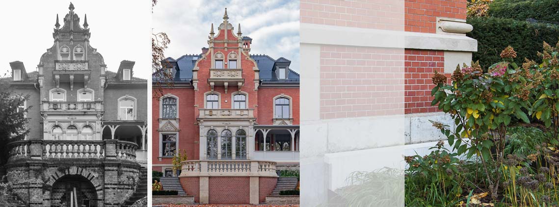 2022 erfurt sanierung umbau villa kaestner denkmal risalit naturstein gesimsband